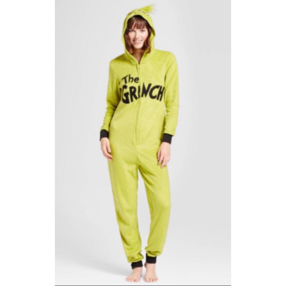 Dr. Seuss Lime Green Grinch Pajama Onesie